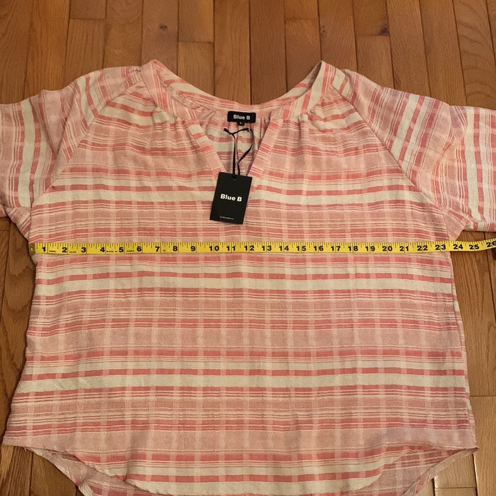 Blue B Peasant Top (Cream & Coral) - Picture 7 of 9